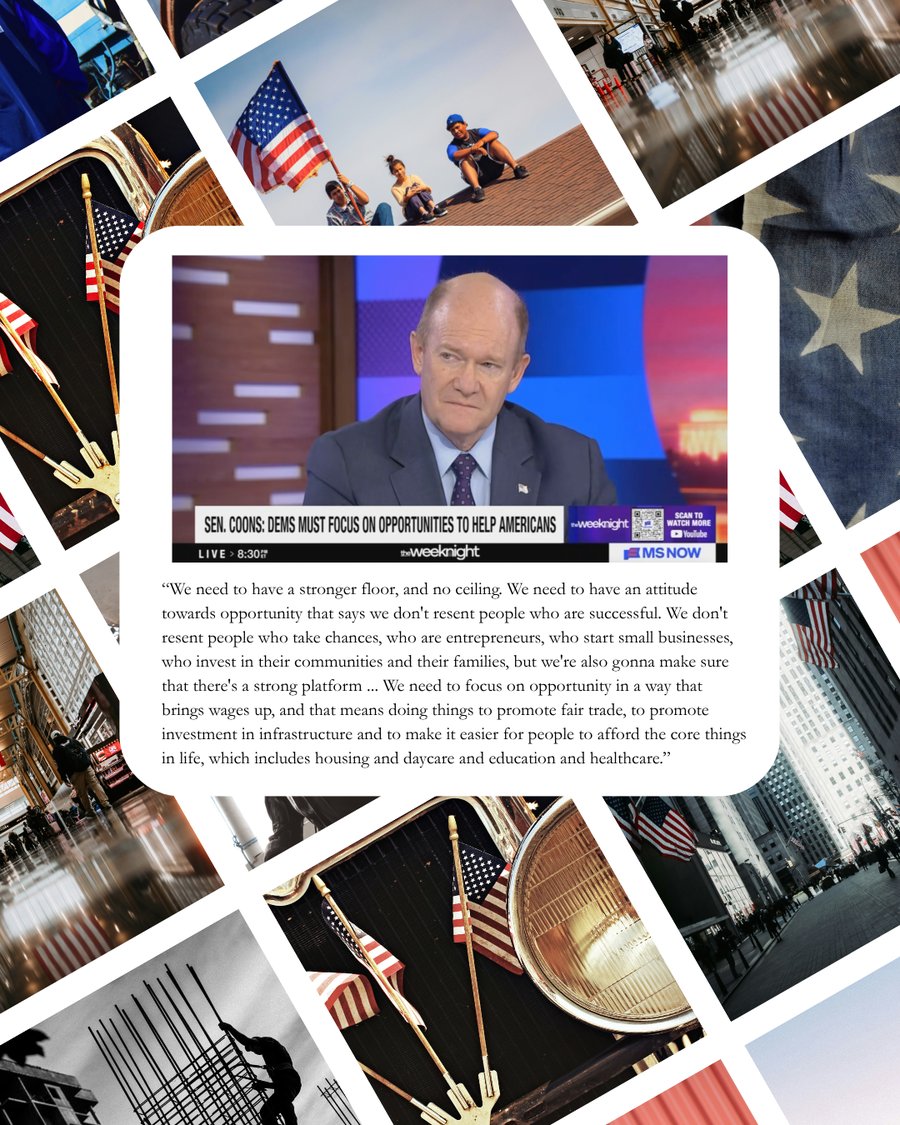 Chris Coons — Strong Floor, No Ceiling shout-out